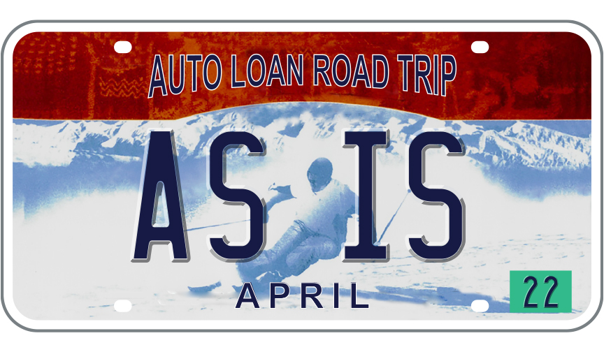 Ski Utah license plate reading AS IS