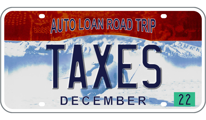 Utah license plate reading TAXES
